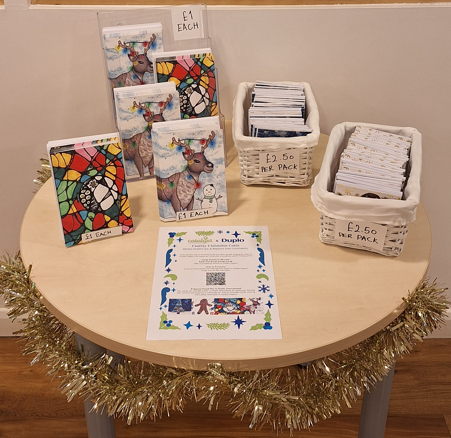 Christmas Cards for sale at Duplo International head office
