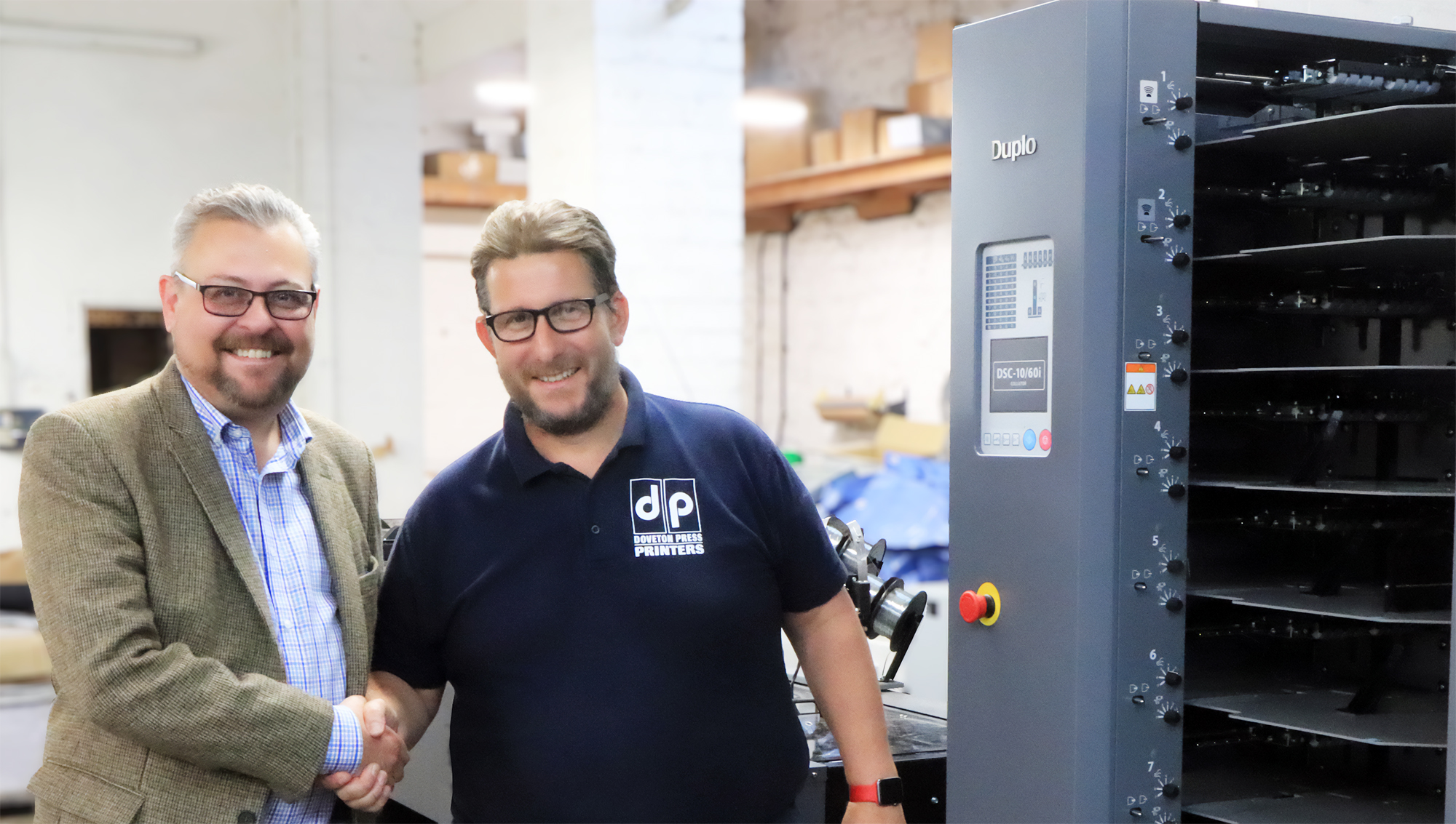 Mark and Jason Davies when their DBM-600 was installed in 2023