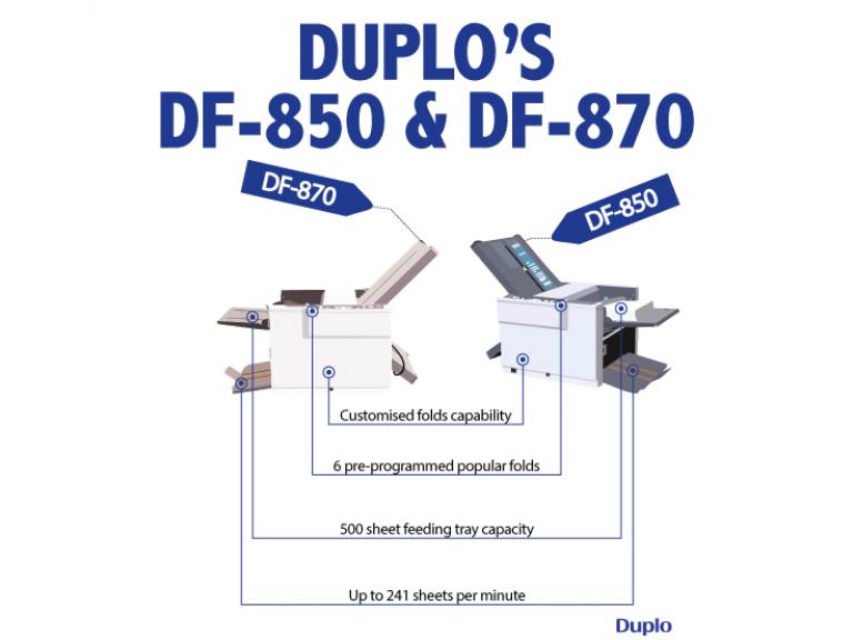 The Fastest Table-Top Folders from Duplo â€“ DF-850 and DF-870