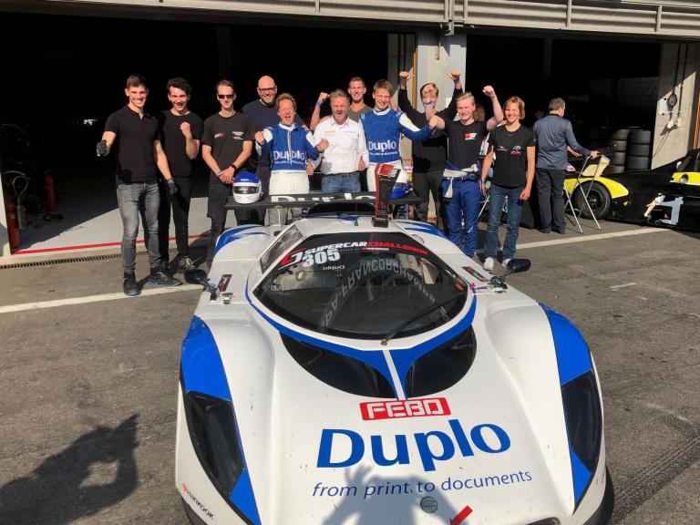 Duplo's first racing win! "Realising a boyhood dream of winning a car race. Dreams do come true"