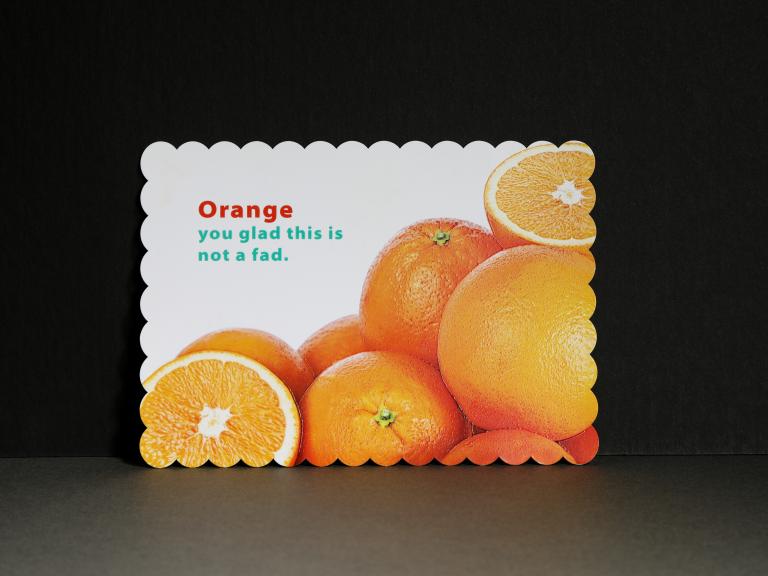 Die cut business card