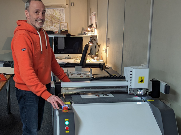Colour Print operator with their new PFi blade b2