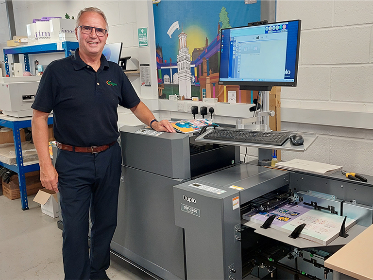 David Ghent Minuteman Press Bath MD with recently installed Duplo DBM-350.