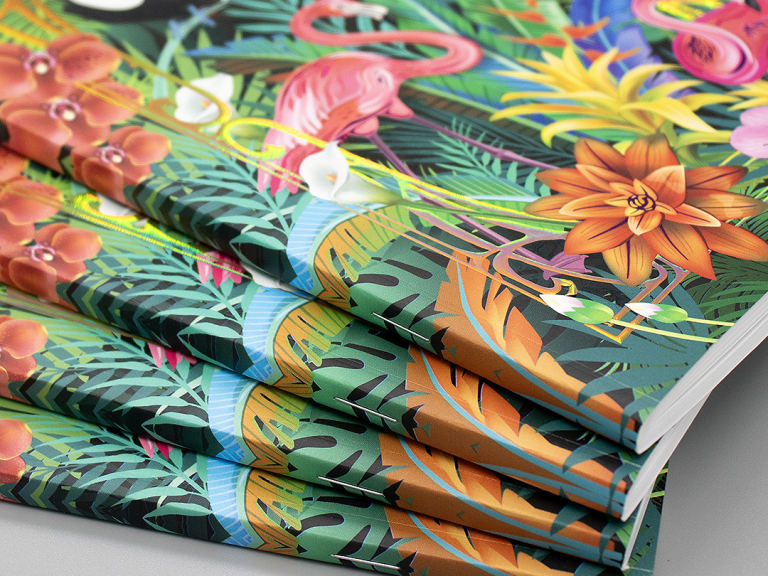 Square spine notebook