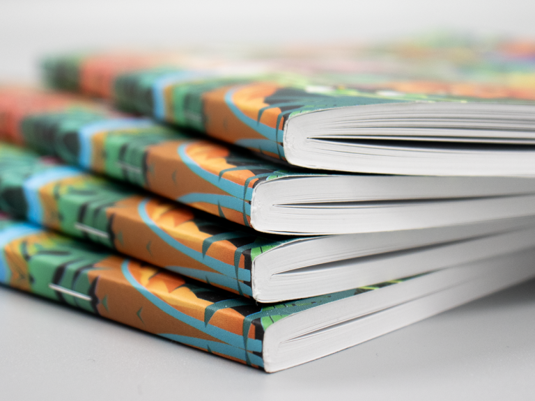 Square spine notebook