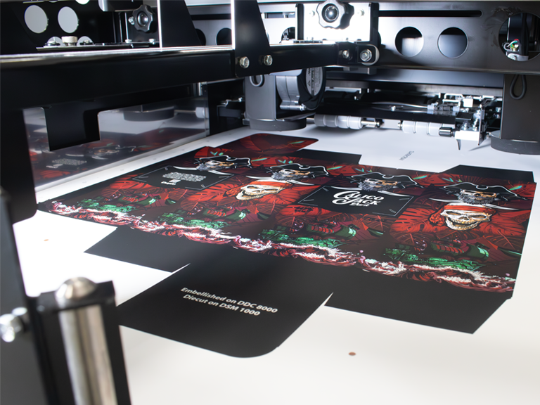 B2 Packaging Loaded In the DSM-1000 Sheet Feeder