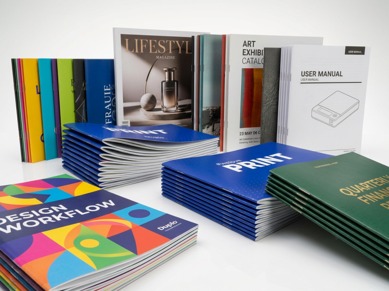 Range of booklets that Duplo Booklet makers produce