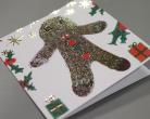 Embellished Gingerbread man Christmas Card