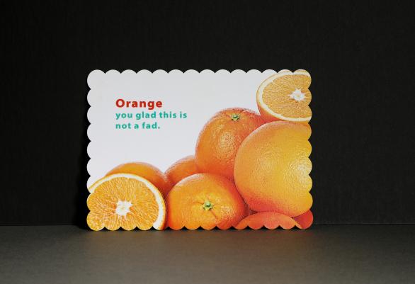 Die cut business card