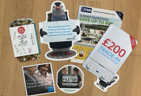 collated set of unaddressed