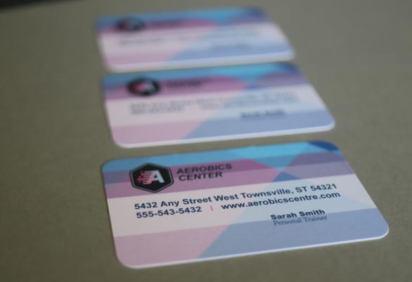 die cut business card