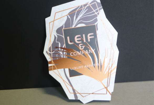 die cut business card