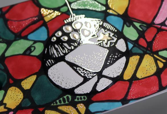 Embellished Christmas Ornament Card